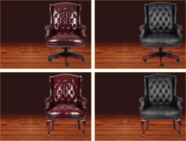 Executive Burgundy Genuine Leather Chair for Stylish Comfort