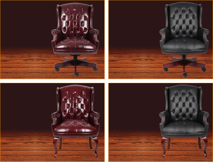 Executive Burgundy Genuine Leather Chair for Stylish Comfort