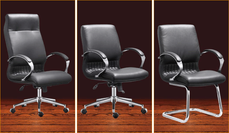 Executive High Back Genuine Leather Office Chair for Comfort