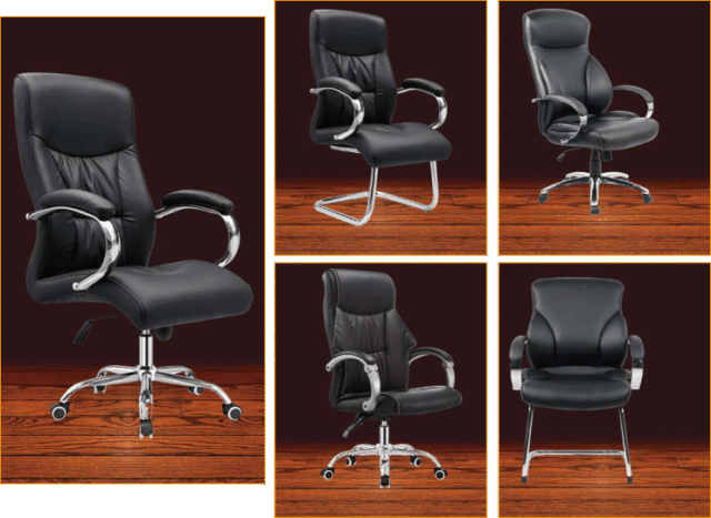 Stylish High Black PU Leather Chair for Modern Spaces