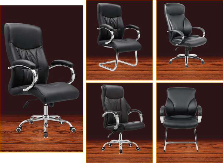Stylish High Black PU Leather Chair for Modern Spaces