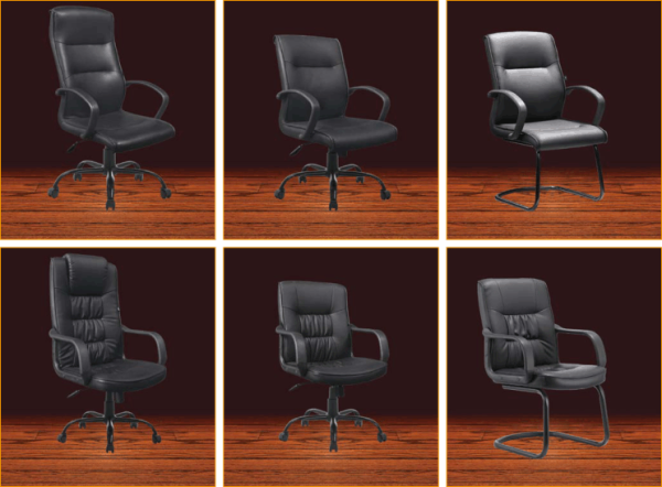 Sleek Black PU Leather Chair for Modern Home Elegance