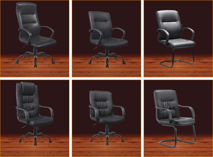 Sleek Black PU Leather Chair for Modern Home Elegance