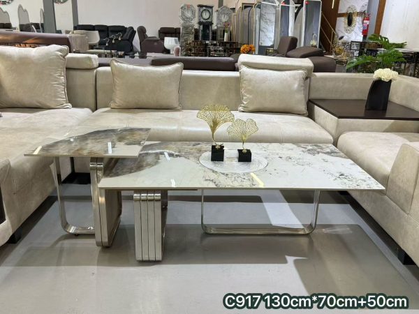 The Verona Marble Nesting Table Set