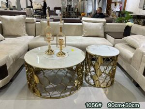 The Aurelia Gold Drum Table Set