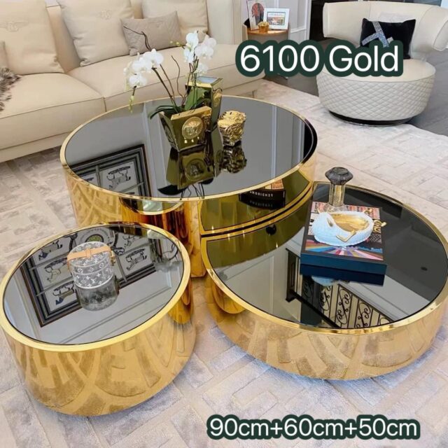 The Eclipse Gold Nesting Table Set