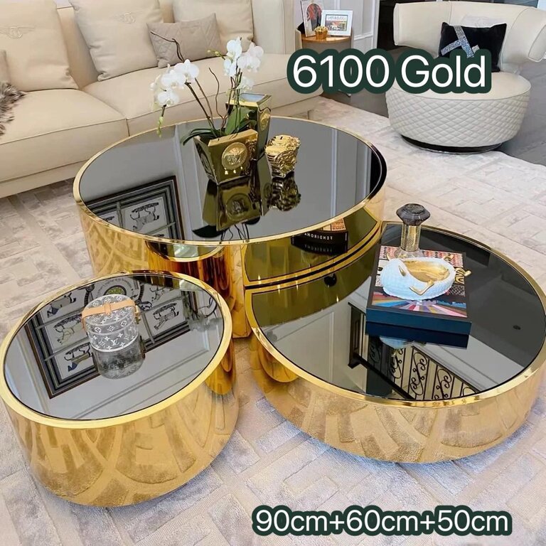 The Eclipse Gold Nesting Table Set