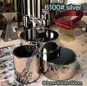 The Eclipse Silver Nesting Table Set
