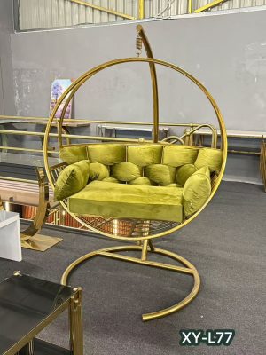 The Aurora Velvet Swing Chair