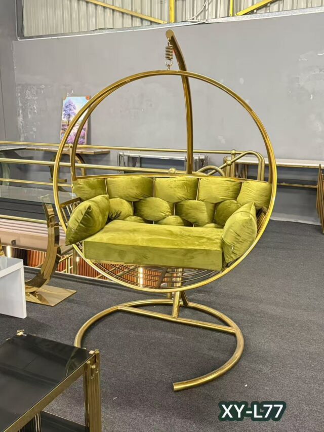 The Aurora Velvet Swing Chair