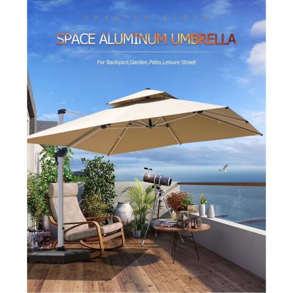 The Riviera Cantilever Patio Umbrella Set