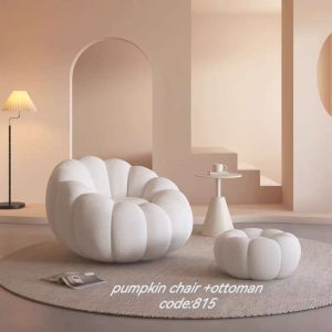 CloudBliss™ Pumpkin Chair & Ottoman Set
