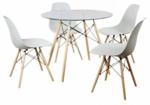 Nordica™ 5-Piece Round Glass Dining Set