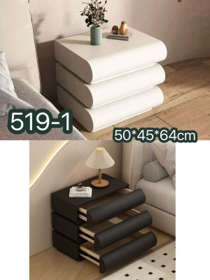 CurveForm 3-Drawer Bedside Table