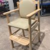 Wooden High Chair with Cushioned Seat & Footrest