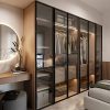 Luxury Glass Wardrobe with LED Lighting – Modern Bedroom Storage