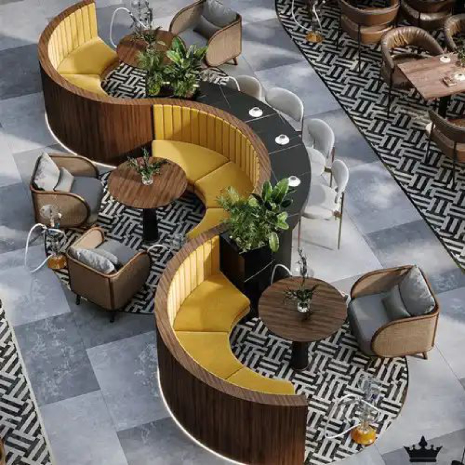 Saffron Wave Modular Booth Seating 1 Saffron Wave Modular Booth Seating