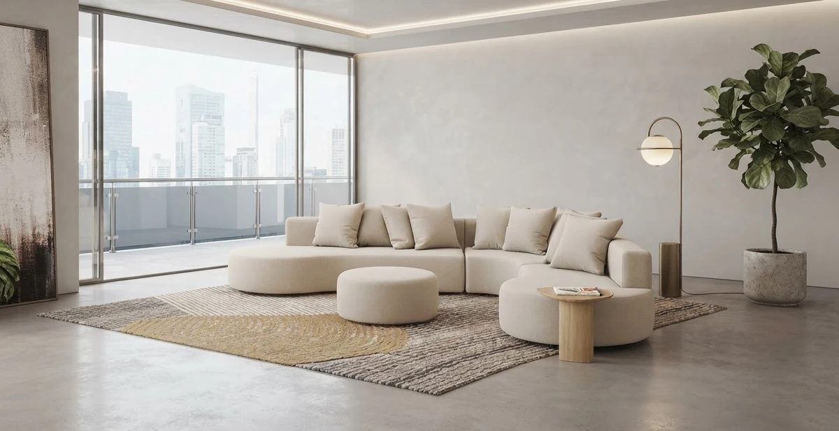 Sao Paulo Curved Sofa — Wooden Frame 2 Sao Paulo Curved Sofa — Wooden Frame - Image 2