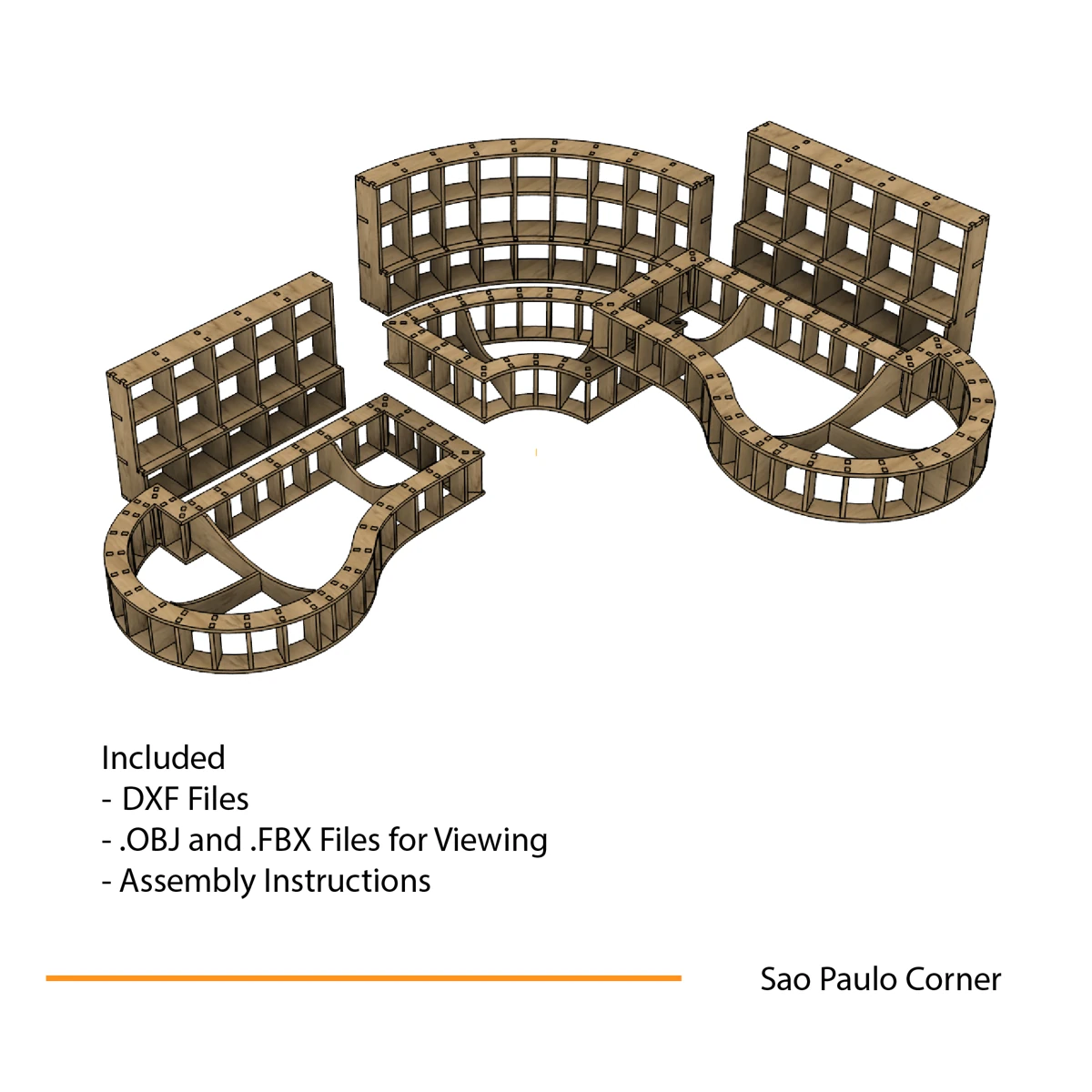 Sao Paulo Curved Sofa — Wooden Frame 1 Sao Paulo Curved Sofa — Wooden Frame
