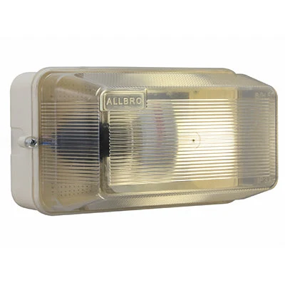 Eurolux B174 Rectangular Plastic B/Head 195mm White 1x60w