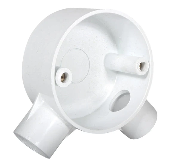 Eurolux EA130 PVC Box 2 Way 20mm Angle Single Pack · White