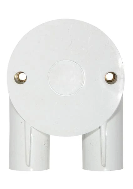 Eurolux EA131 PVC Box 2 Way 20mm U Single Pack · White