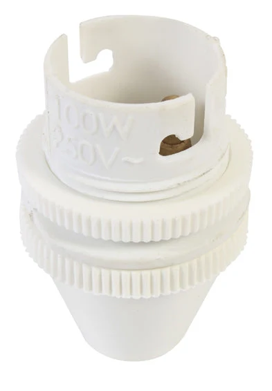 Eurolux EA179W B22 White Nylon Batten Lamp Holder 2A 250V ~ 100W
