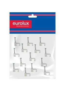 Eurolux EA71 Cable Clips Flat 5.0mm Pack of 100 Loose