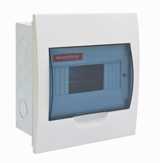 Eurolux EB11 Flush 8 Way Din Rail Distribution Board · White