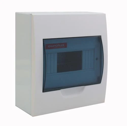 Eurolux EB17 Surface 8 Way Din Rail Distribution Board · White
