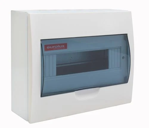 Eurolux EB18 Surface 12 Way Din Rail Distribution Board · White