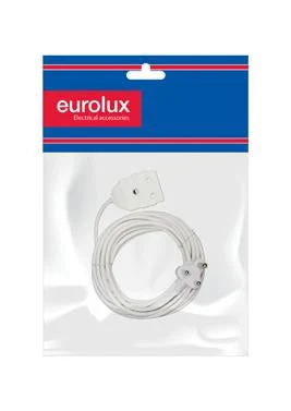 Eurolux EE4 Extension Cord White 1.50mm 5m Double · 16A