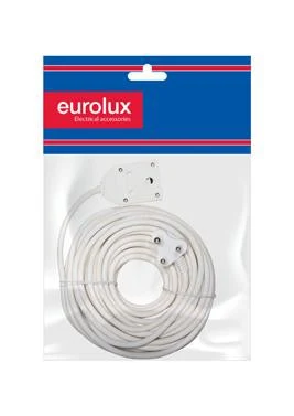Eurolux EE6 Extension Cord White 1.50mm 20m Double · 16A