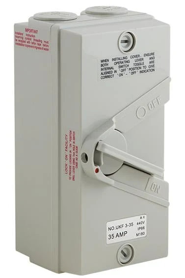 Eurolux EI2-35 Waterproof Isolator 35A 2 Pole IP66