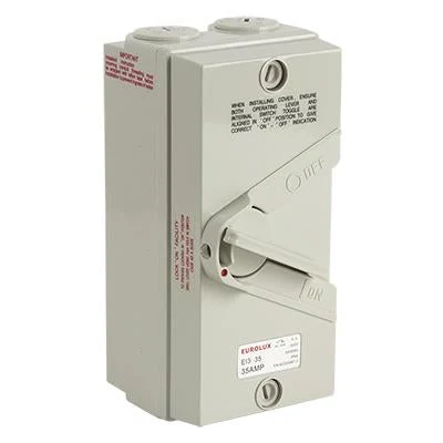 Eurolux EI3-35 Waterproof Isolator 35A 3 Pole IP66