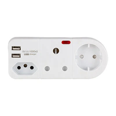 Eurolux EP53USB 3 Way Adaptor With 2 USB C & Old USB
