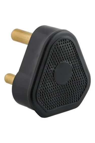 Eurolux EP6 Plug Top Black Rubber 16A 3 Pin Hollow Pin
