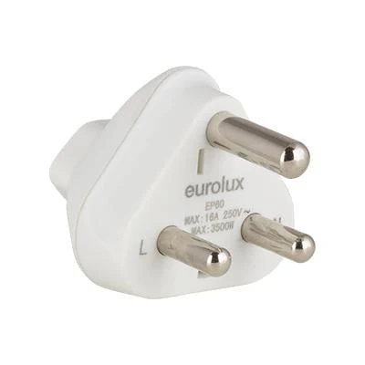 Eurolux EP60 1 Way White Adaptor White ZA plug