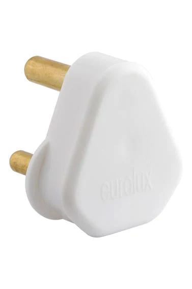 Eurolux EP8 Plug Top White Nylon 16A 3 Pin Hollow Pin