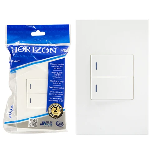 Eurolux RES51 Horizon Modern 2L2W Switch White