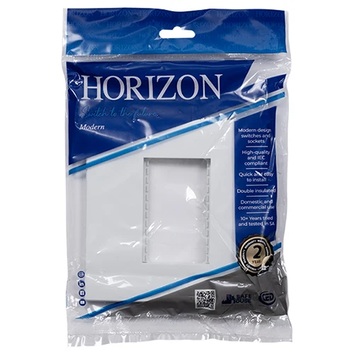 Eurolux RES62 Horizon Modern Single Socket Grid White