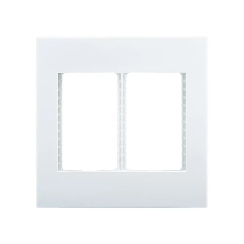 Eurolux RES75 Horizon Modern Double Socket Grid White