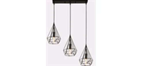 Hello Today 6033/3S Black Dining LAMP(7921/3 Bk)