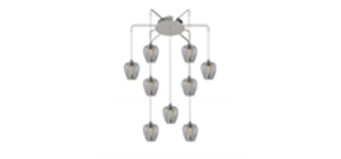Hello Today MD1387-6+3 Chrome Dining Lamp