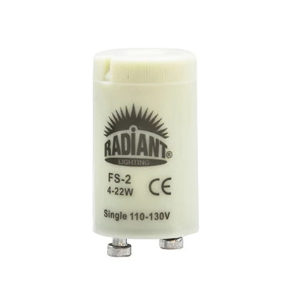 Radiant RE301 Fluorescent Starter FS2 4-22W Single 110-130V Series 220-240V