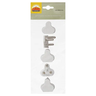 Radiant RE330W Plug Top 16Amp 3Pin White 5xPrepack