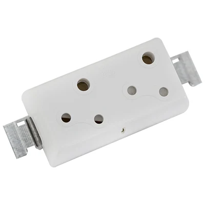 Radiant RE346 Socket Luminaire Duo Surface 6Amp · White