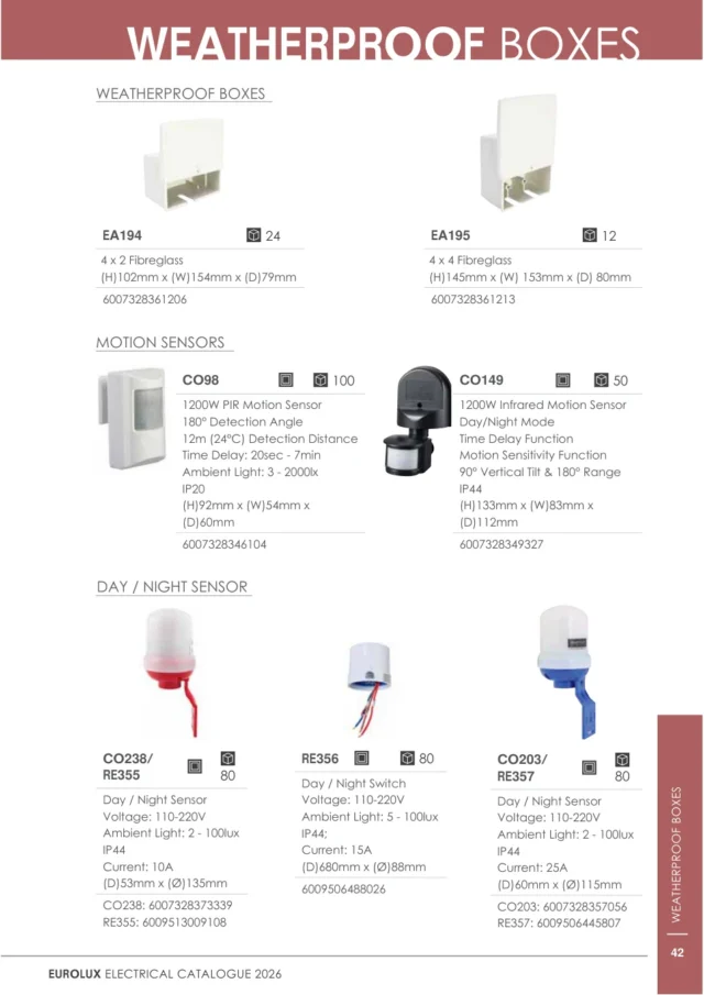 Radiant RE355 Day / Night Sensor Voltage: 110-220V