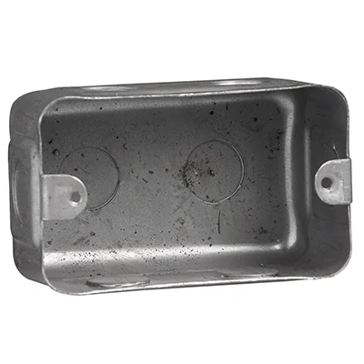 Radiant RE374 Wall Box 100x50mm Galvanized · Silver