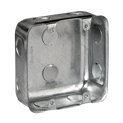 Radiant RE376 Wall Box 100x100mm Galvanized · Silver